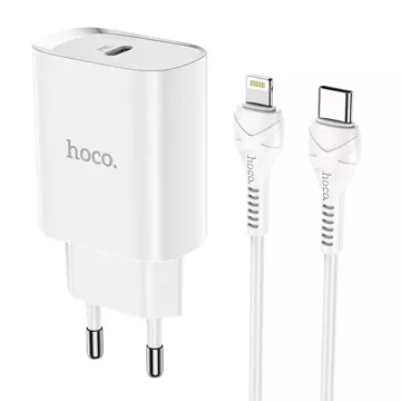 HOCO Type C Wall Charger Cable Type C to Lightning PD 20W N14 White