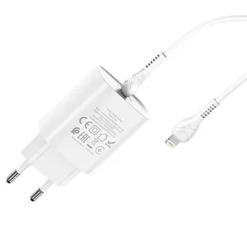 HOCO Type C Wall Charger Cable Type C to Lightning PD 20W N14 White