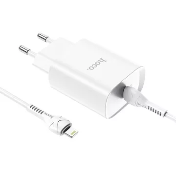 HOCO Type C Wall Charger Cable Type C to Lightning PD 20W N14 White