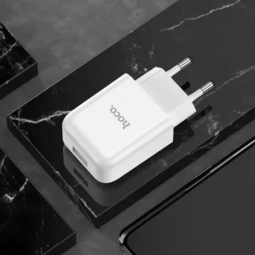 HOCO USB A 2A N2 white wall charger