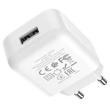 HOCO USB A 2A N2 white wall charger