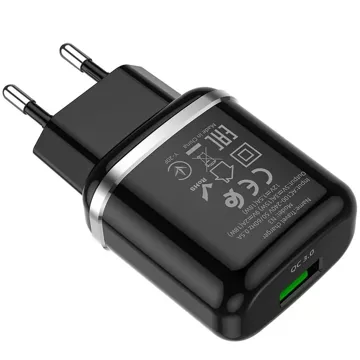 HOCO USB A QC3.0 3A 18W N3 Black Wall Charger