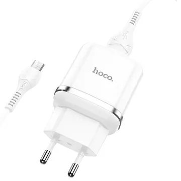 HOCO USB A Wall Charger USB A to Micro USB QC3.0 3A 18W N3 White