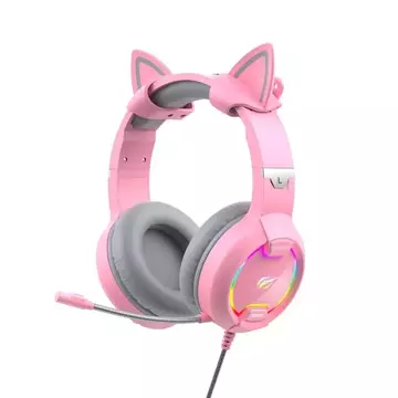 Havit GAMENOTE H2233d RGB gaming headset (pink)