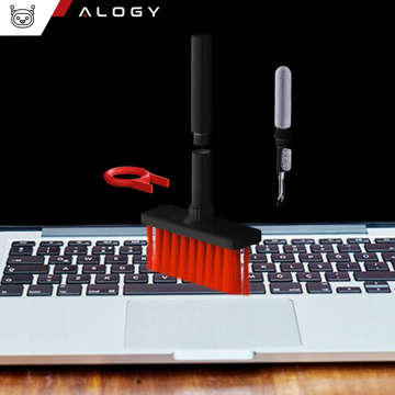 Headphone cleaner Multifunctional soft brush Alogy cleaning kit for phone airpods RTV keyboards Black