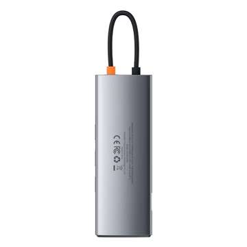 Hub 9w1 Baseus Metal Gleam Series, USB-C do 3x USB 3.0   HDMI   USB-C PD   Ethernet RJ45   microSD/SD   VGA