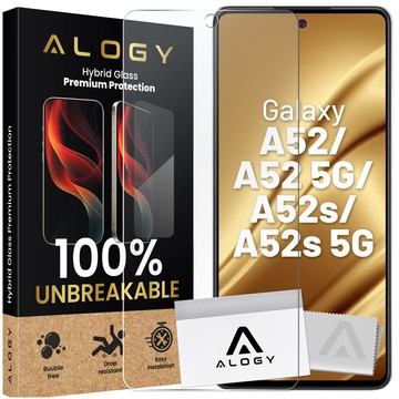 Hybrid Glass for Samsung Galaxy A52 / A52 5g / A52s / A52s 5G for Alogy Flexi Glass 9H Case Friendly Flat Screen Protector