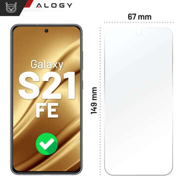 Hybrid Glass for Samsung Galaxy S21 FE for Alogy Flexi Glass 9H Case Friendly Flat Screen Protector