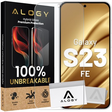 Hybrid Glass for Samsung Galaxy S23 FE for Alogy Flexi Glass 9H Case Friendly Flat Screen Protector