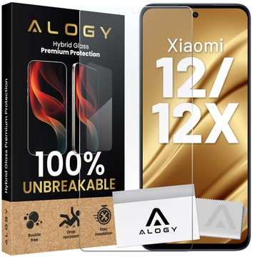 Hybrid Glass for Xiaomi 12 / 12X for Alogy Flexi Glass 9H Case Friendly Flat Screen Protector