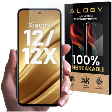 Hybrid Glass for Xiaomi 12 / 12X for Alogy Flexi Glass 9H Case Friendly Flat Screen Protector