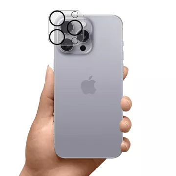 Hybrid camera glass for Apple iPhone 16 Pro / 16 Pro Max lens protector 3mk Lens Pro Full Cover armored camera protection