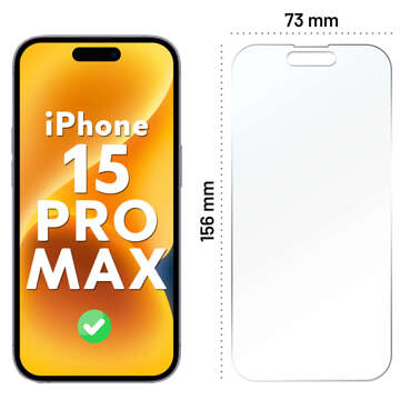 Hybrid glass for Apple iPhone 15 Pro Max full screen Alogy Flexi Full Glass 9H protective glass Shatterproof