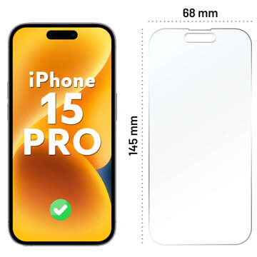 Hybrid glass for Apple iPhone 15 Pro full screen Alogy Flexi Full Glass 9H protective glass Shatterproof