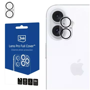 Hybrid glass for the camera for Apple iPhone 16 / 16 Plus lens cover 3mk Lens Pro Full Cover armored camera protection