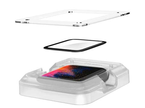 Hybrid glass x2 Spigen ProFlex Ex Fit for Apple Watch 4/5/6/SE 44mm Black