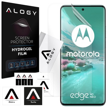 Hydrogel film for Motorola Edge 40 Neo, protective phone screen protector Alogy Hydrogel Film