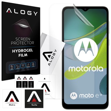 Hydrogel film for Motorola Moto E13, protective phone screen protector Alogy Hydrogel Film