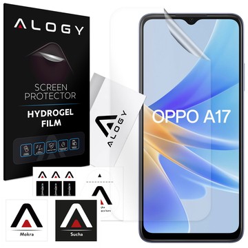 Hydrogel film for Oppo A17, protective phone screen, Alogy Hydrogel Film