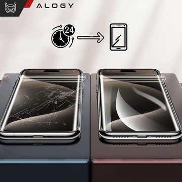 Hydrogel film for Oppo A17, protective phone screen, Alogy Hydrogel Film