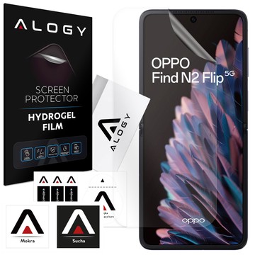 Hydrogel film for Oppo Find N2 Flip, protective phone screen protector Alogy Hydrogel Film