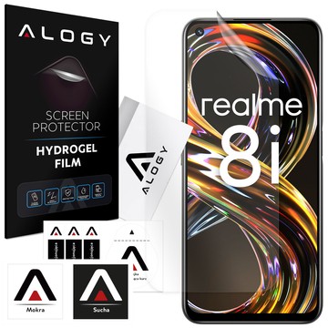 Hydrogel film for Realme 8i, protective phone screen, Alogy Hydrogel Film