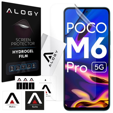 Hydrogel film for Xiaomi Poco M6 Pro, protective phone screen, Alogy Hydrogel Film