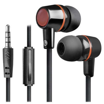 In-ear wired headphones with microphone Defender PULSE 428 mini Jack 3.5mm Black-red