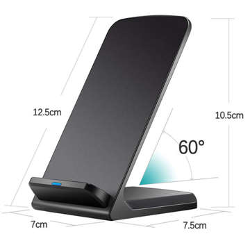 Inductive charger Qi Wireless Charger 15W phone stand Black