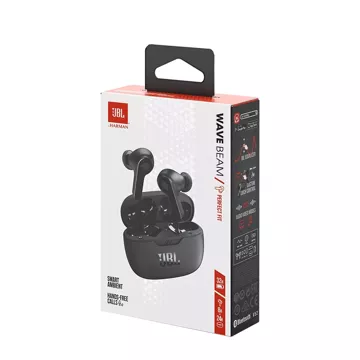 JBL Wave Beam Wireless In-Ear Bluetooth 5.2 IP54 IPX2 Headphones - Black