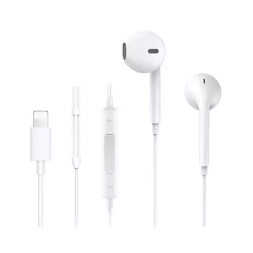 Joyroom Ben Series Lightning Wired In-Ear Headphones with Remote and Mic White (JR-EP3)