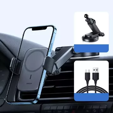 Joyroom Car Magnetic Holder Qi Induction Wireless Charger 15W (MagSafe Compatible for iPhone) for Dashboard (JR-ZS295)