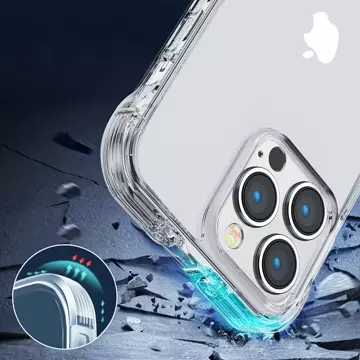 Joyroom Defender Series Case Cover for iPhone 14 Armor Case with Hooks Stand Transparent (JR-14H1)