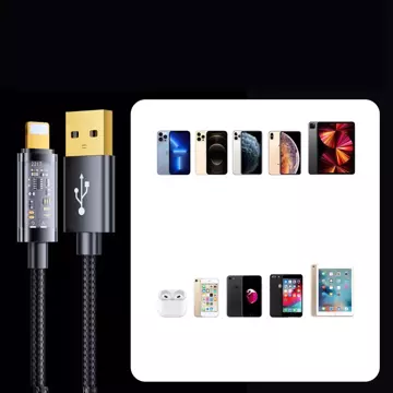 Joyroom USB - Lightning cable for charging / data transmission 2.4A 20W 2m black (S-UL012A20)