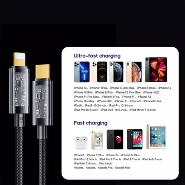 Joyroom cable USB Type C - Lightning PD 20W 1.2m black (S-CL020A12-black)