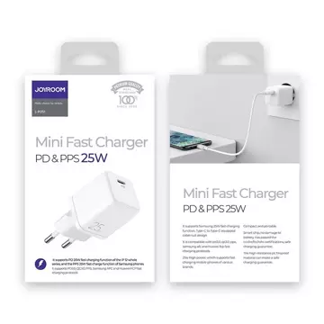 Joyroom fast charger USB Type C 25W 3A EU plug white (L-P251)