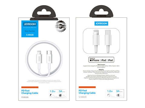 Kabel 1.2m Joyroom S-M420 Ben Series USB-C Type C do Lightning PD White