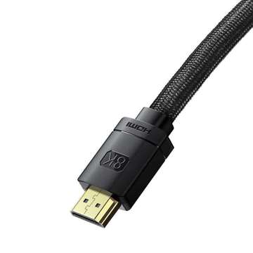 Kabel HDMI 2.1 Baseus High Definition Series, 8K 60Hz, 3D, HDR, 48Gbps, 1m (czarny)