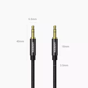 "Kabel UGREEN audio 2 x mini jack 3,5mm 2m czarny (50363 AV112)"