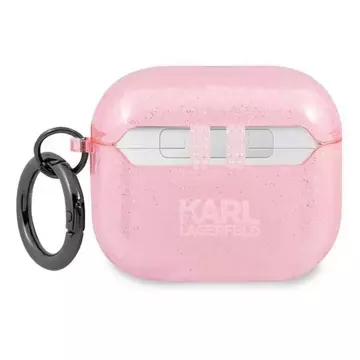 Karl Lagerfeld KLA3UKHGP AirPods 3 cover pink/pink Glitter Karl`s Head