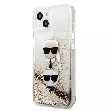 Karl Lagerfeld KLHCP13SKICGLD iPhone 13 mini 5,4" złoty/gold hardcase Liquid Glitter Karl