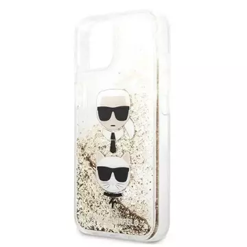 Karl Lagerfeld KLHCP13SKICGLD iPhone 13 mini 5,4" złoty/gold hardcase Liquid Glitter Karl