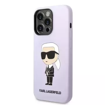 Karl Lagerfeld KLHCP14XSNIKBCU case for iPhone 14 Pro Max 6.7" hardcase Silicone Ikonik purple/purple