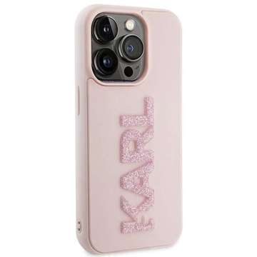 Karl Lagerfeld KLHCP15X3DMBKCP case for iPhone 15 Pro Max 6.7" pink/pink hardcase 3D Rubber Glitter Logo