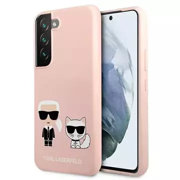 Karl Lagerfeld KLHCS22MSSKCI S22 S906 hardcase light pink/light pink Silicone Ikonik Karl