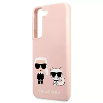 Karl Lagerfeld KLHCS22MSSKCI S22 S906 hardcase light pink/light pink Silicone Ikonik Karl