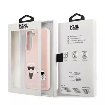 Karl Lagerfeld KLHCS22MSSKCI S22 S906 hardcase light pink/light pink Silicone Ikonik Karl