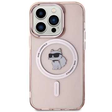 Karl Lagerfeld KLHMP15LHFCCNOP Case for iPhone 15 Pro 6.1" Red/Pink Hardcase IML Choupette MagSafe