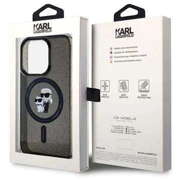 Karl Lagerfeld KLHMP15LHGKCNOK case for iPhone 15 Pro 6.1" black/black hardcase Karl