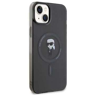 Karl Lagerfeld KLHMP15MHFCKNOK case for iPhone 15 Plus 6.7" black/black hardcase IML Iconic MagSafe